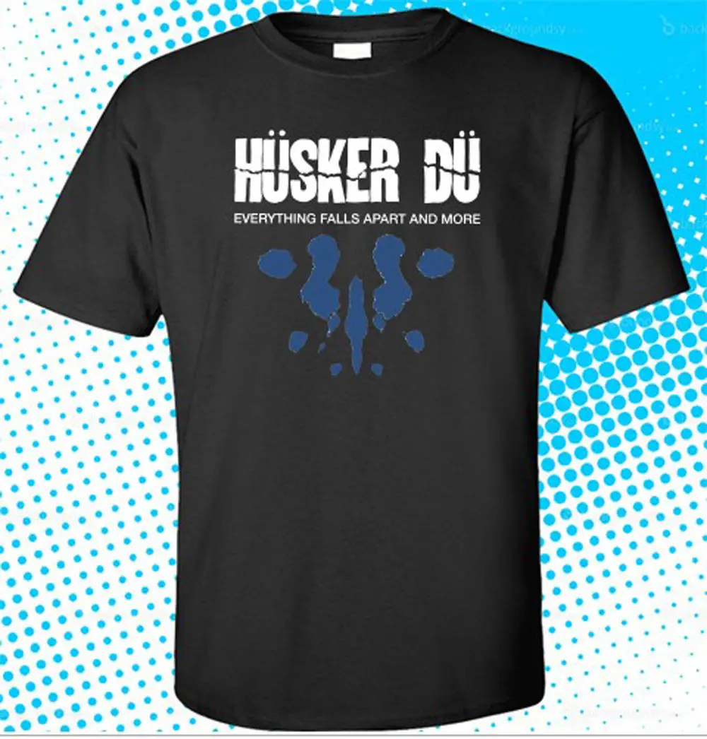 Husker du все разваливается Для мужчин черный футболка Размеры S M L XL Бесплатная