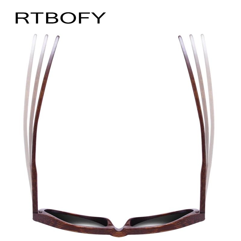 RTBOFY деревянные солнцезащитные очки для мужчин и женщин Бамбуковая деревянная