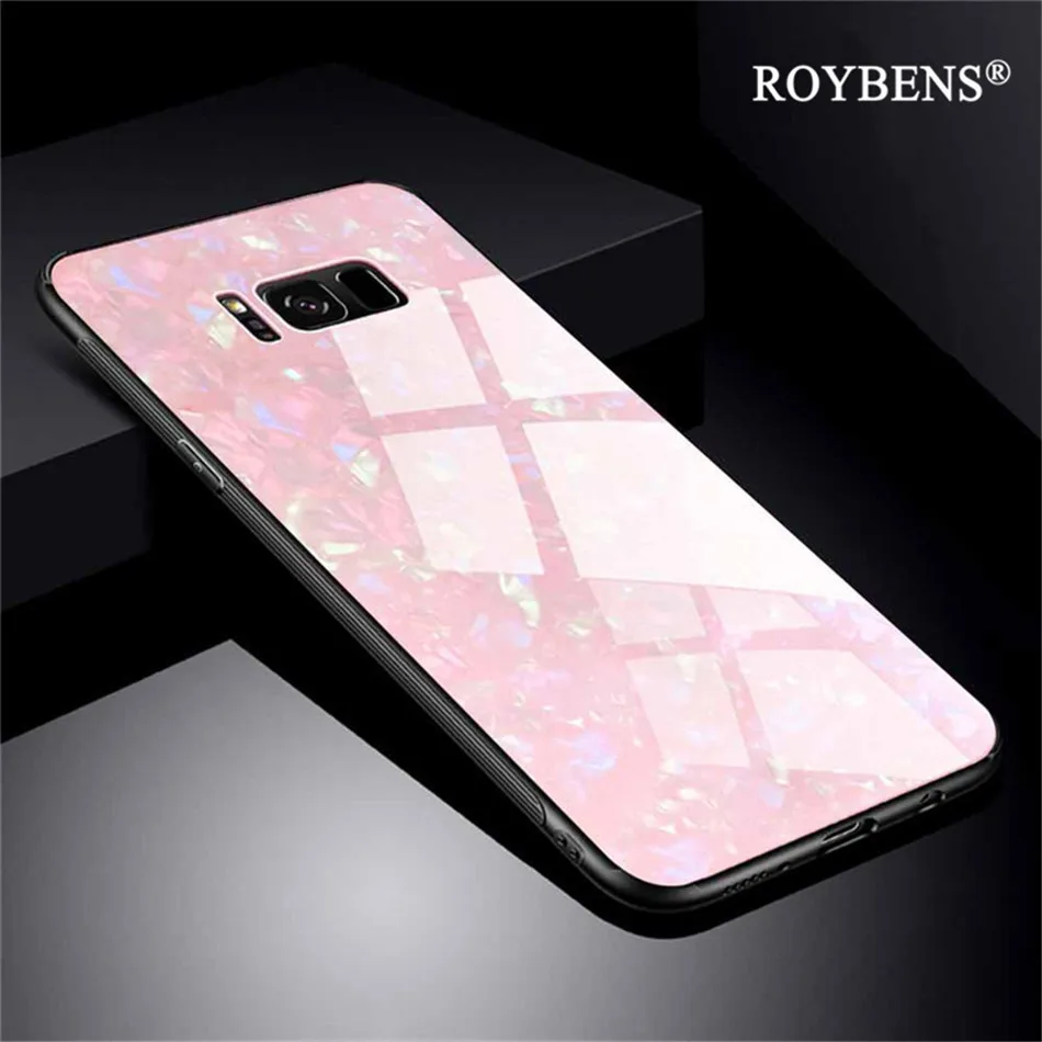 Tempered Glass Phone Case For Samsung Galaxy S8 S9 Cover Luxury Marble Shell Note 8 TPU Frame Back Cases Plus |