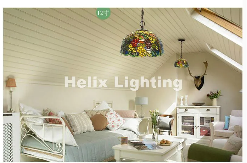 

2017 Tiffany Grape Bohemian pendant lights Vintage Industrial Lighting Modern Hanging Lamp Lighting Vintage Pendant Lighting