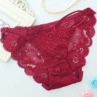 Трусы женские кружевные, бесшовные, с цветочным кружевом, 8812n