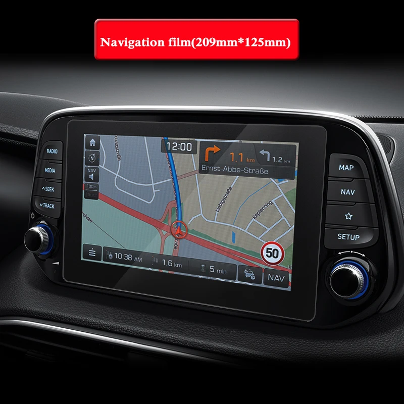 Для hyundai Sante Fe 2018 Н. В. Автомобильный Стайлинг gps навигационный экран Стеклянная