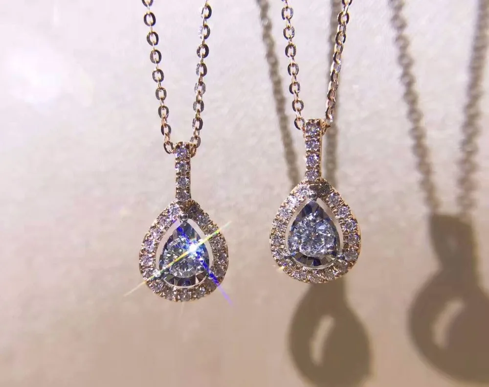 Лазамеро венчик 0.13CT круглая огранка Груша Дизайн Проложить Набор 18k белое золото