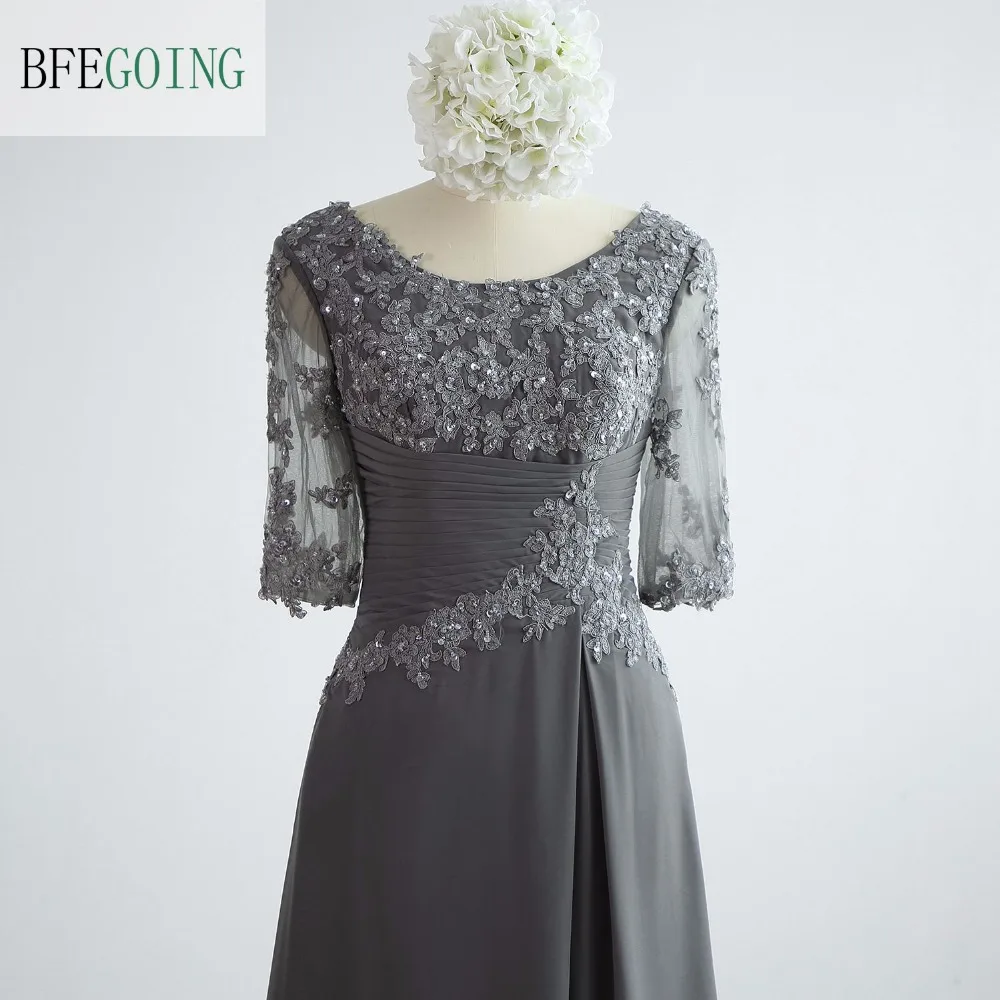 Серое шифоновое кружевное платье с бисером и v образным вырезом а силуэта