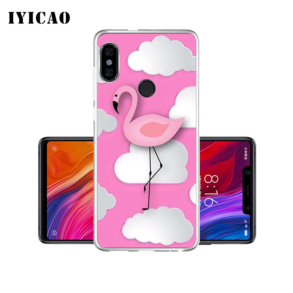 Мягкий силиконовый чехол для телефона IYICAO с милым мультяшным фламинго Xiaomi Mi 9 8 SE 6