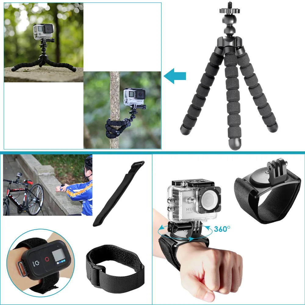 Neewer 83 в 1 Аксессуары для экшн-камеры GoPro 8 Hero 7 6 5 4 Session Apeman DJI OSMO Action SJ6000 DBPOWE |
