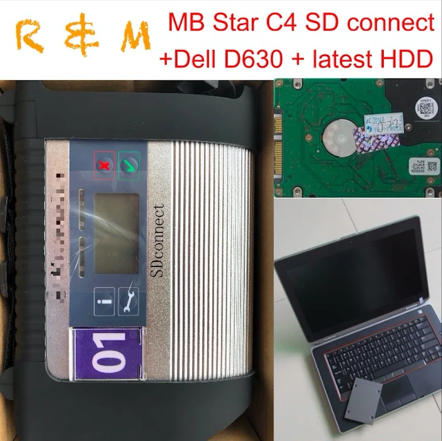 Компактный Диагностический инструмент MB Star C4 с 4 звездами sd-соединение 2020 06 HDD vediamo