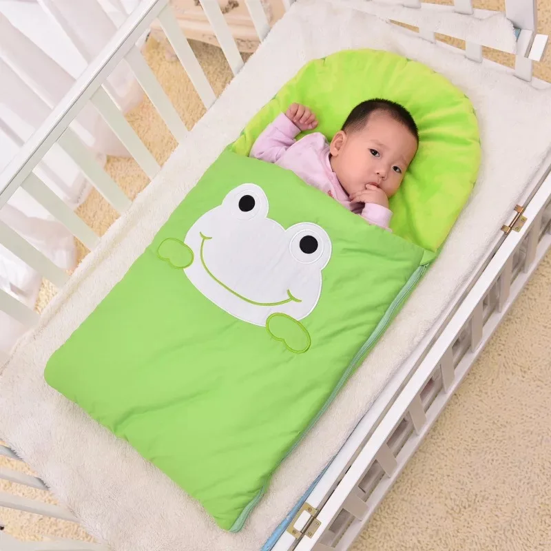 Спальный мешок для новорожденного милый зимний спальный с мультяшными животными