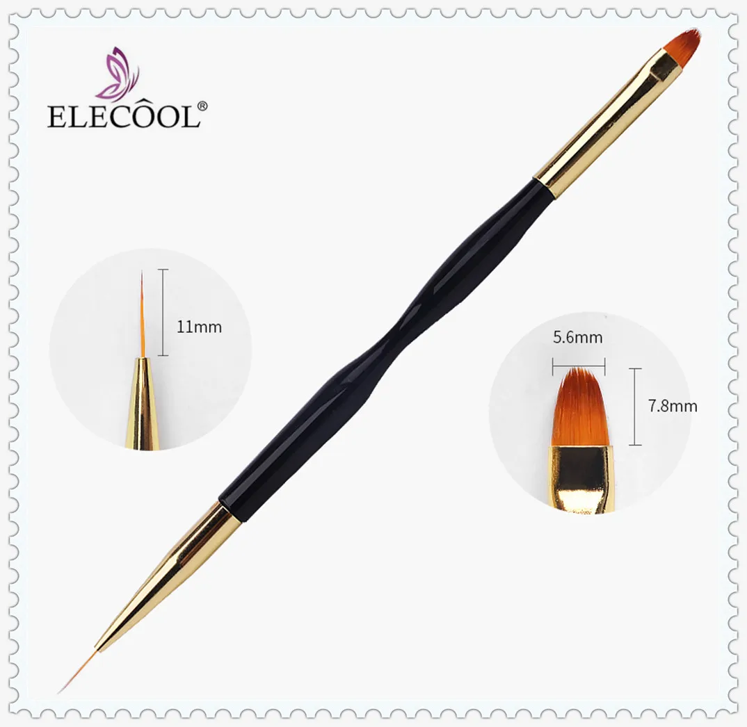 ELECOOL 3 шт нейл арта в горошек ручка Красивая Ручка Кисть для рисования УФ гель лака