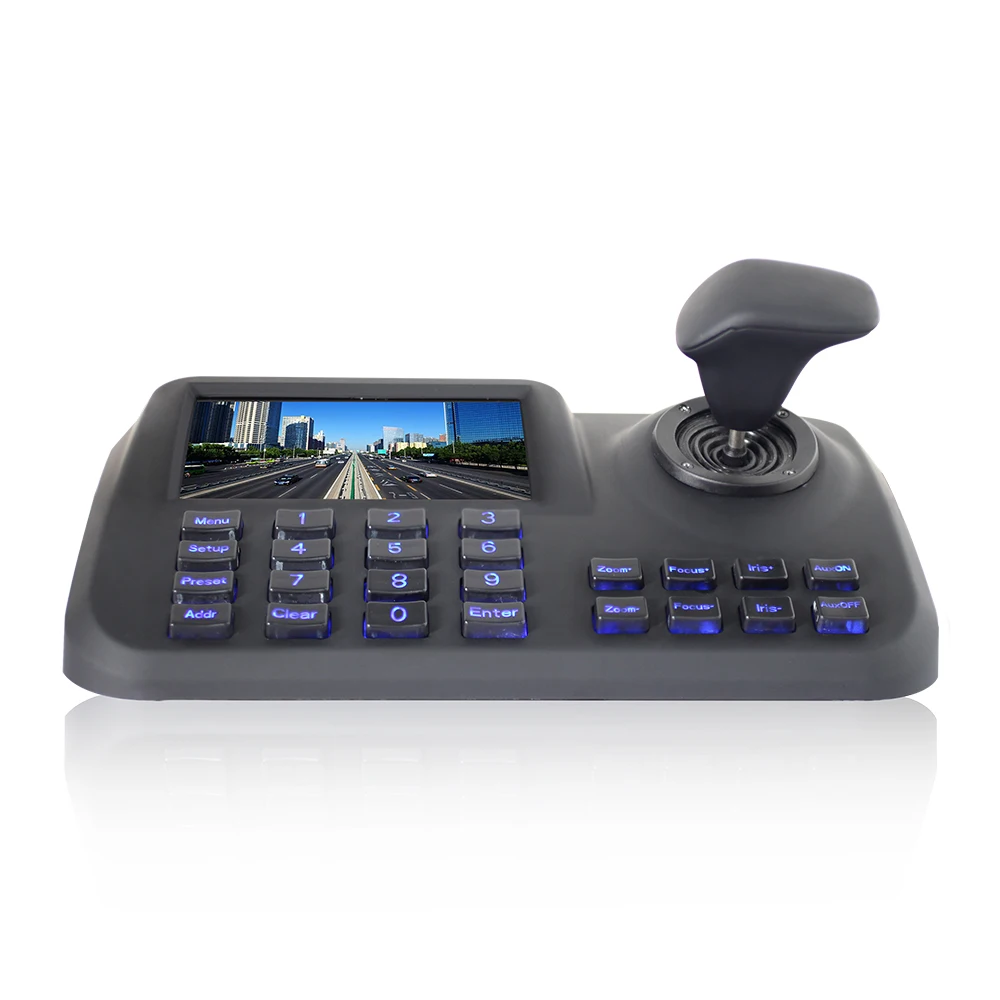 Inesun Onvif CCTV IP PTZ 3D Джойстик сетевая клавиатура контроллер с 5 дюймов HD ЖК-экран для IP PTZ камеры