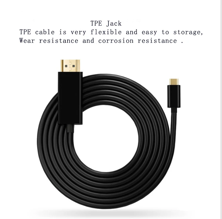 

Кабель-адаптер USB 3,1 с Type C на HDMI 4K HDTV, Золотой кабель USB C 3,1 на hdmi для MacBook,ChromeBook Pixel,Huawei MateBook