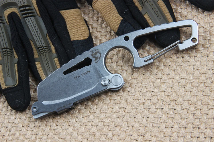 Высокое качество 61HRC CPM-S35VN Порошковая сталь лезвие S35VN ручка карманный нож Тактический походный ключ нож Открытый выживания EDC инструмент