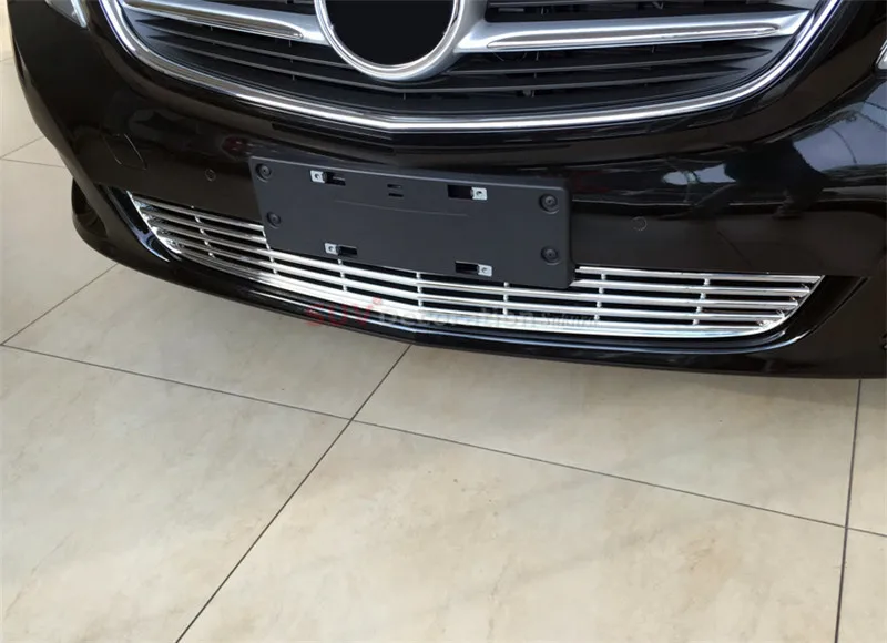 Для Mercedes-Benz V Class W447 внешняя Передняя Нижняя решетка полоса крышка отделка
