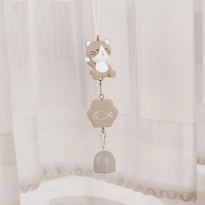 Мультяшная Смола кошка Колокольчик Ветер подвеска-колокольчик креативный