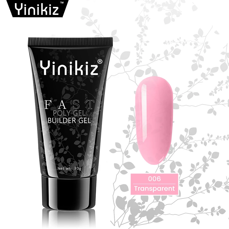 006 Yinikiz 17 цветов 30 мл строительный гель для полировки ногтей лак для ногтей Удлинительный УФ-гель светодиодный поли гель прозрачный Прозрачный Непрозрачный - Цвет: 006
