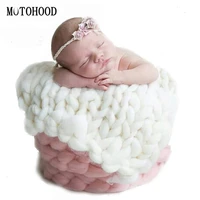 5045cm for 0 12 months cotton baby chunky knit blanket winter newborn photography props infant baby bedding swaddle wrap