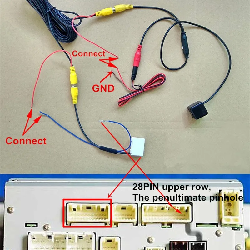 24Pin оригинальный видеовход переключатель обратной парковки RCA адаптер кабель для