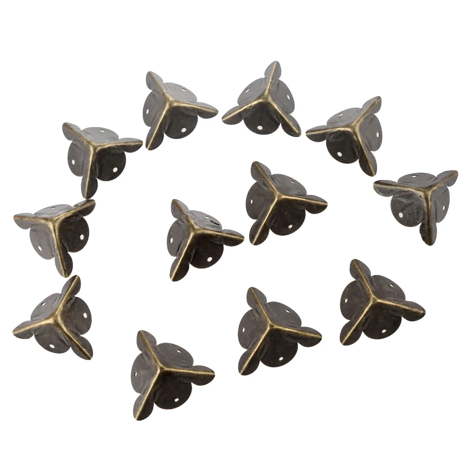 12 шт. антикварный угол кронштейн Ювелирная Подарочная коробка деревянный ящик