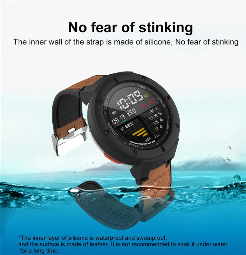Ремешок для часов Amazfit Verge Huami 3 lite A1801 чехол сменный Браслет Кожаный силиконовый ремешок SIKAI аксессуары чехол