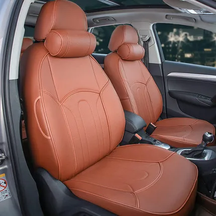 AutoDecorun ПВХ кожаный чехол автокресла для Nissan Patrol чехлы для сидений наборы для автомобилей аксессуары Чехлы для подушек для сиденья автомобиля supprots - Название цвета: Brown 1