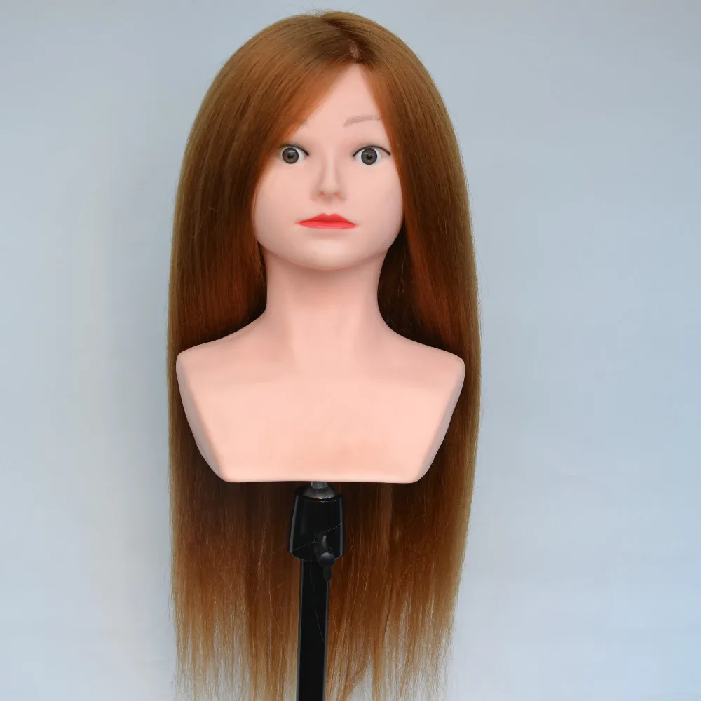 New Arrival Women Mannequin Head Cosmetology Mannequin Heads Hairdresser Head With Real Hair Professional Styling Head