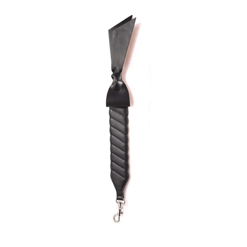 Black Silver hook Новинка, сумка с бантом, на ремне, с коротким, женская, брендовая, маленькая, квадратная сумка, портативная часть, для девушек, на ремне, из натуральной кожи, на ремне, 40 см - Цвет: Black Silver hook