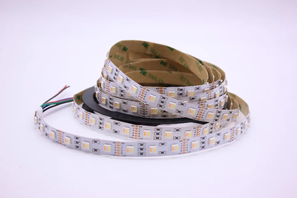 Светодиодная лента SMD5050 RGBCCT водонепроницаемая RGB полоска белый + теплый 5 цветов в