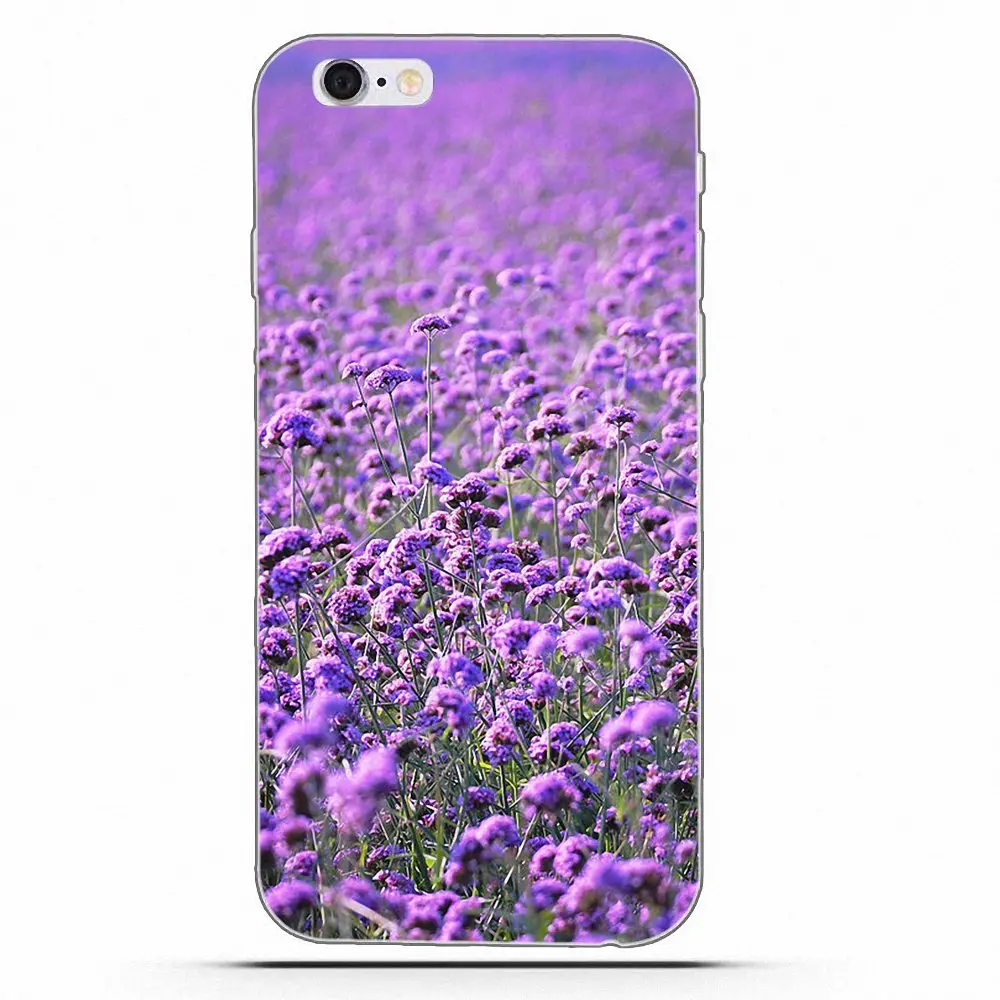Вексоэк ТПУ Кожа Рисунок Прованс Лавандовый Фиолетовый Цветок Для LG G2 G3 мини Спирит G4 G5 G6 К4 К7 К8 К10 2017 V10 V20 V30 на.