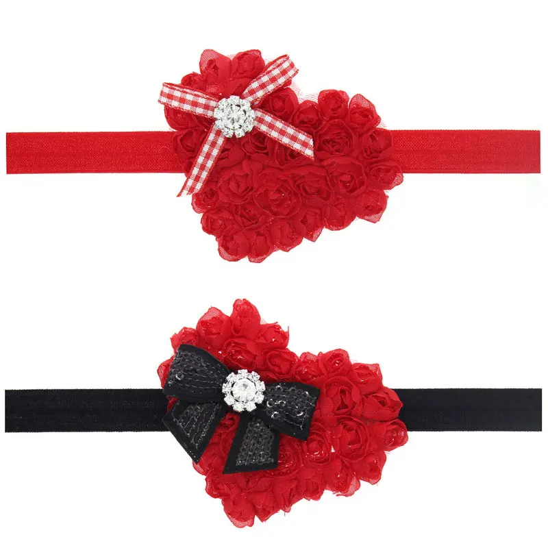 Обруч для волос Naturalwell маленьких девочек детские красные рождественские резинки