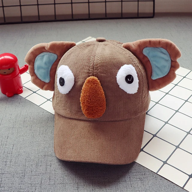 Baby boys girls hat cap winter baseball thicken knit cartoon lovely Elephant casual animals warm wool 1-4years hats | Детская одежда и