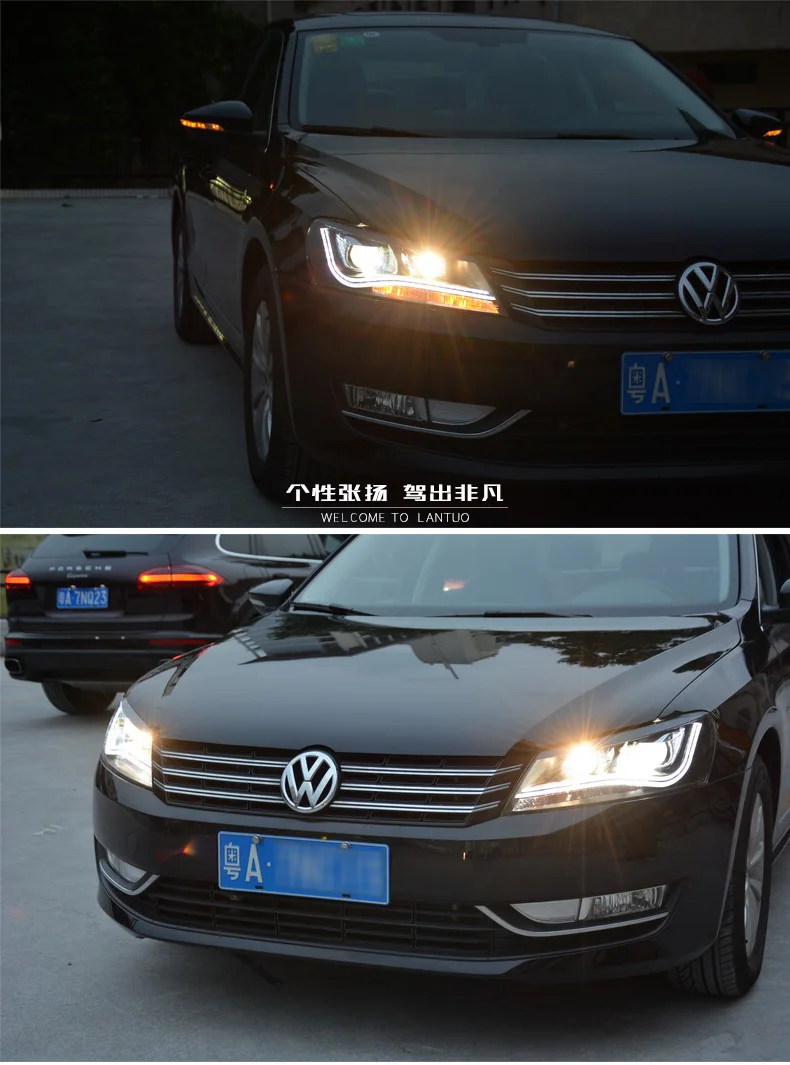 Doxa автомобильный Стайлинг для VW Passat B7 фары 2011- Америка Passat CC светодиодный фары DRL Биксеноновые линзы Высокий Низкий луч парковка
