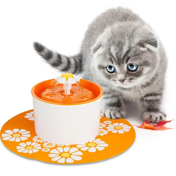 Автоматический диспенсер для питья кошек в цветочном стиле водяной фонтан и