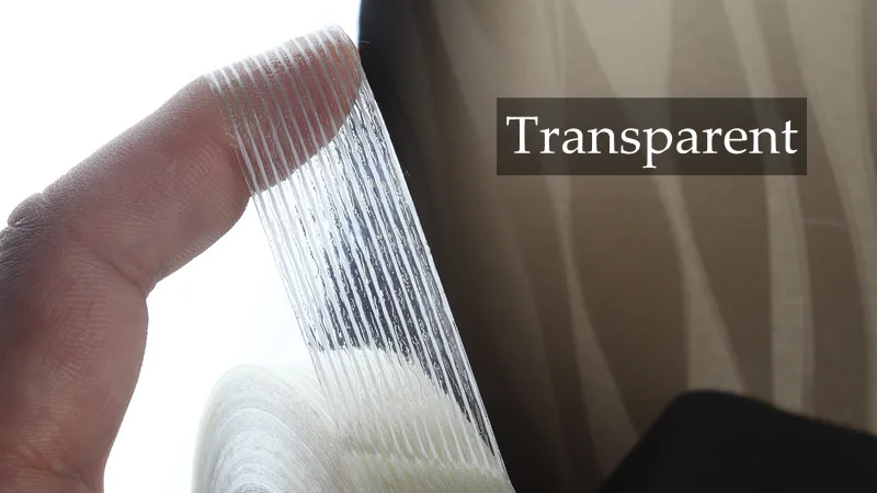 1 шт. 20 мм 25 м/50 м filament tape волоконная усиленная Липкая лента полоса односторонняя прозрачная для высокопрочной упаковки без следа