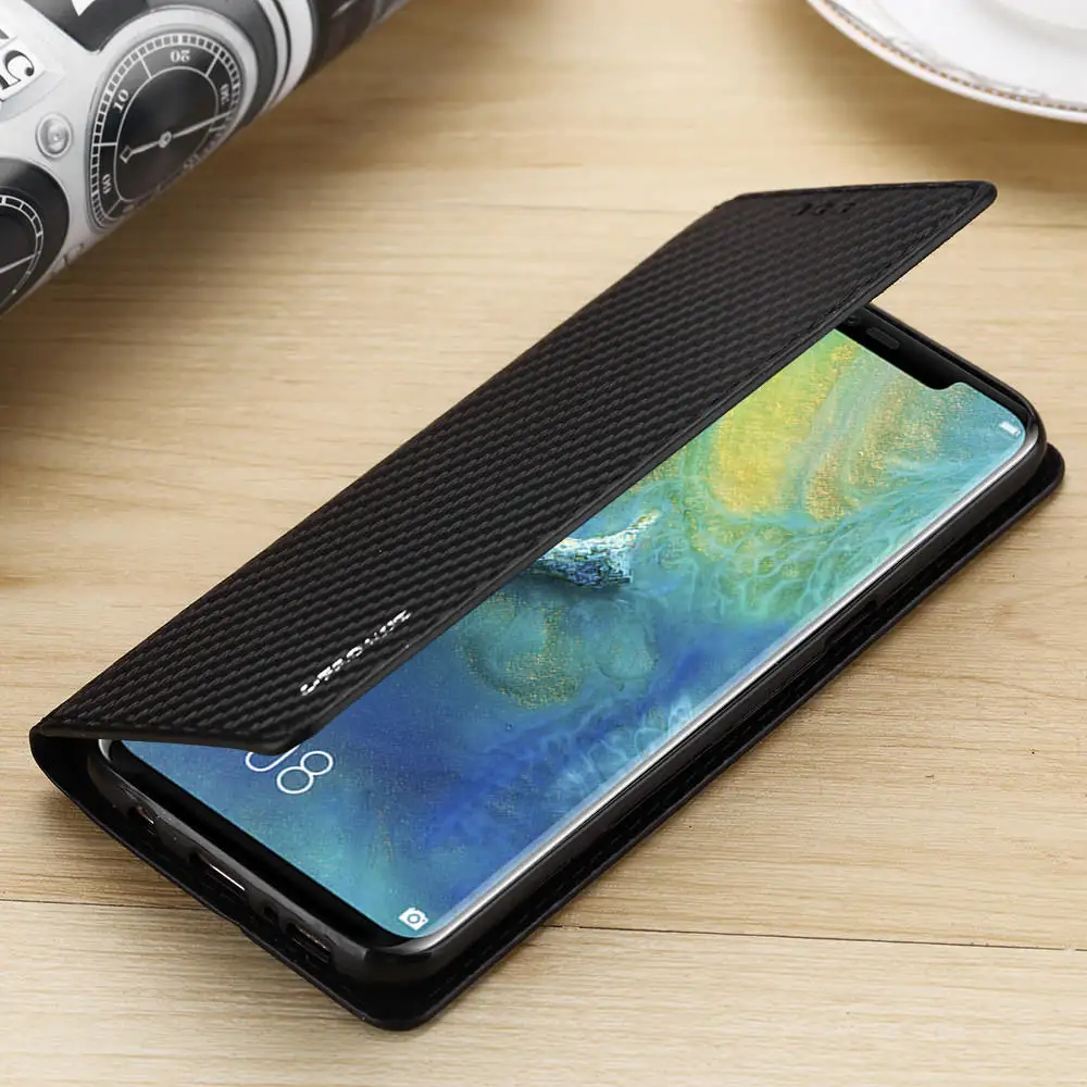 LLZ. COQUE из углеродного волокна флип чехол для телефона для huawei P30 Pro P20 Lite P10 P9 P8 P Smart mate 20 10 кожаный чехол-кошелек