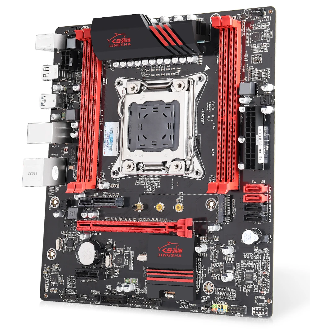 Комплект материнской платы JINGSHA X79 с Xeon E5 2640 4x8GB 32GB 1600MHz DDR3 память ECC Reg ATX USB3.0 SATA3 PCI-E NVME M.2 SSD