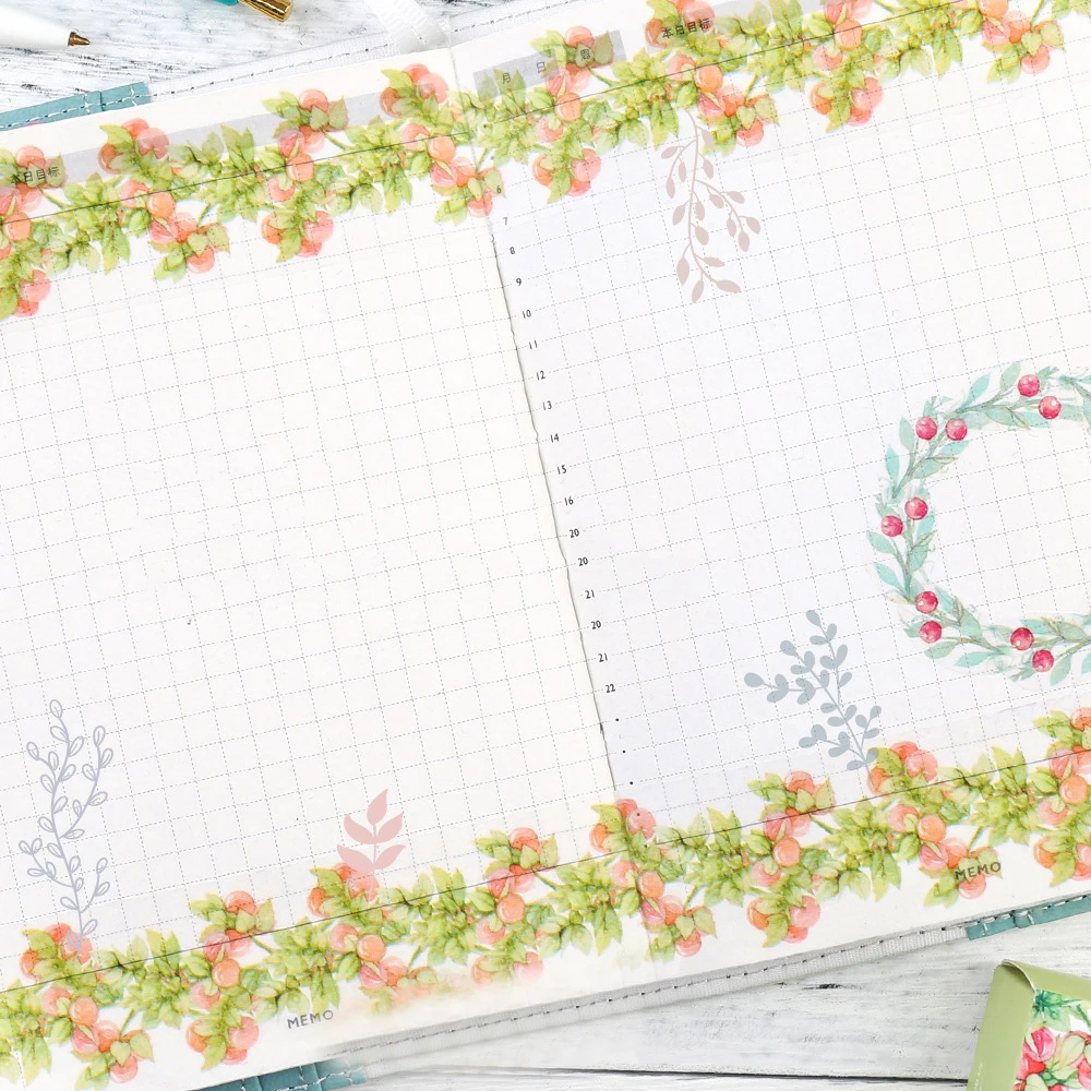 Декоративная декоративная Васи лента 5 мм 15 30 * 7 м с цветами скотч сделай сам