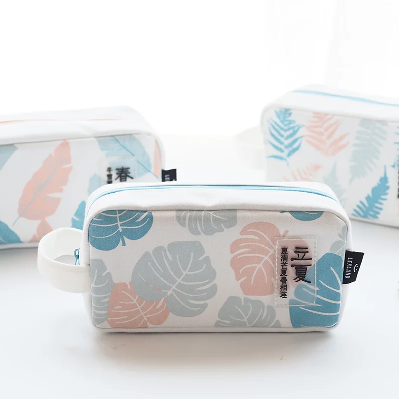 Пенал холщовый большой для студентов чехол карандашей канцелярские