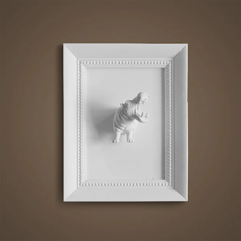 Американские животные настенные подвесные поделки, креативные животные 3D кулон, фоторамка фон украшения на стену, наклейки на стену - Цвет: as the picture shows