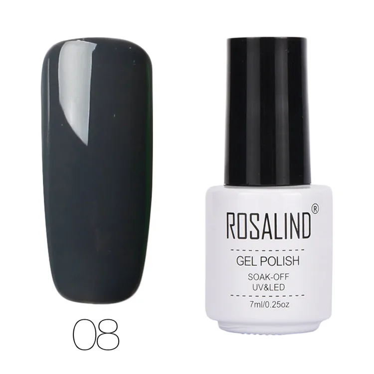Rosalind, 7 мл, чистый цвет, s, Гель-лак для ногтей, горячее предложение, новинка, настоящий Гель-лак для ногтей, лак для дизайна ногтей, Выберите любой 01 из 58 цветов, лак - Цвет: 08