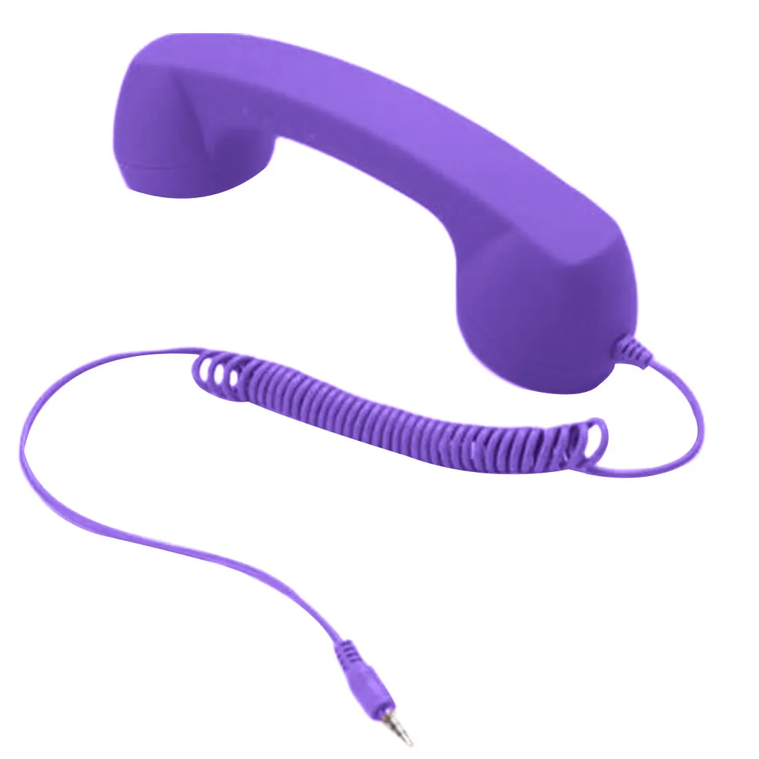 Purple Классический ретро 3,5 мм Удобная телефонная трубка милый микрофон динамик телефонный звонок приемник для xiaomi huawei samsung iphone - Цвет: Purple