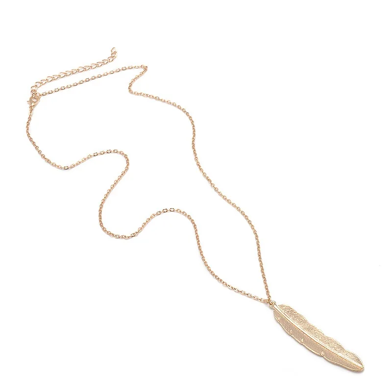 2019 New Fashion Gold Silver Leaf Sweater Necklace For Women Ladies Girls Birthday Party Gifts Jewelry Wholesale |