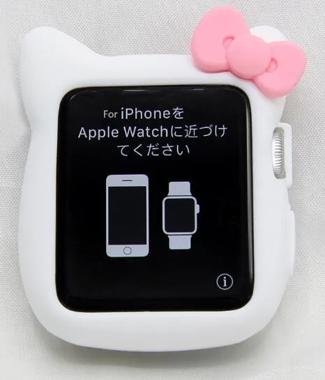 Милый мультяшный чехол HelloKitty из мягкого силикона защитный для телефона Apple Watch