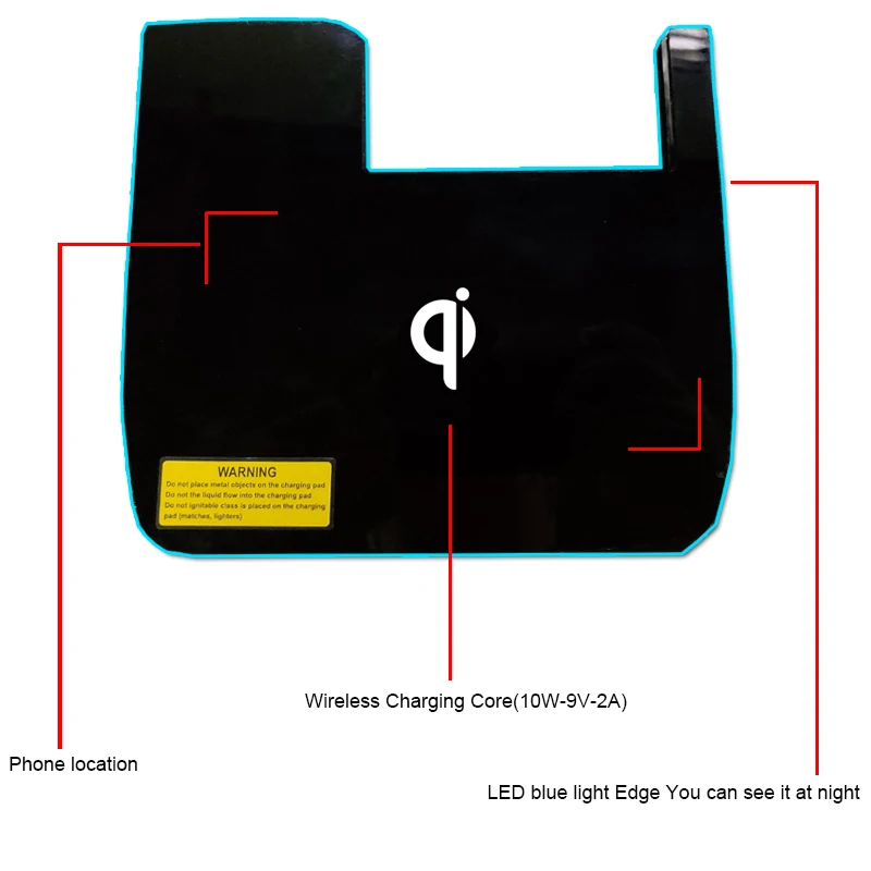 special on board qi wireless phone charging pad panel car accessories for honda civic 10th 2016 2017 2018 free global shipping