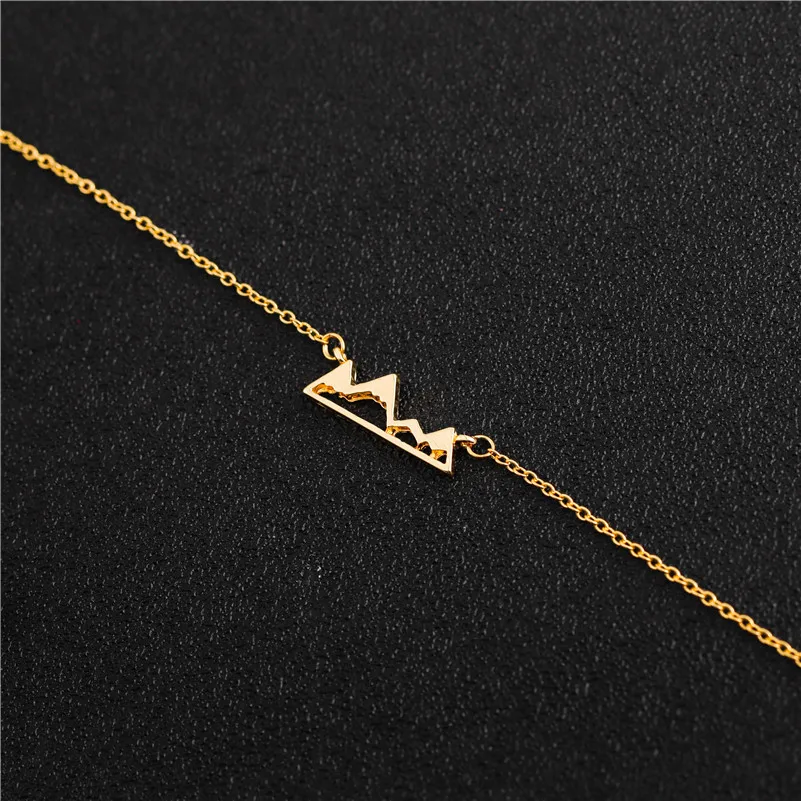 

lucky hill mountain peak charm necklace hollow snow pendant mountain necklace fashion simple outdoor landscape gift jewelry