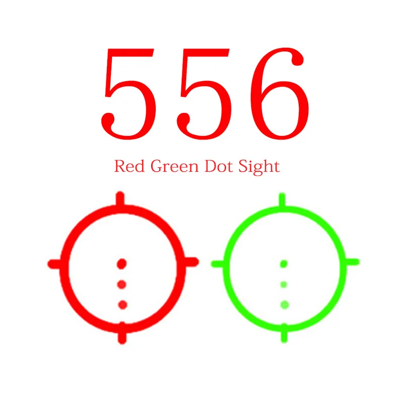 

556 Red Dot Sight Holographic Scope Collimator Reflex Sight With 20mm QD Mount Airsoft Gun Hunting