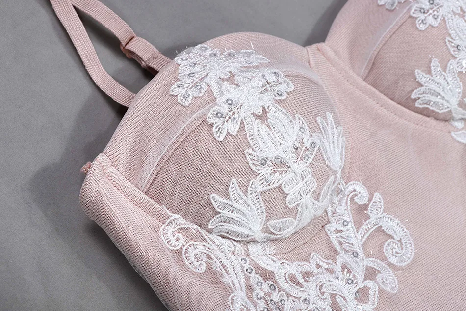 Seamyla Новое поступление кружевное Vestidos женское сексуальное облегающее Бандажное платье на бретельках платья знаменитостей для вечеринок оптом женское платье