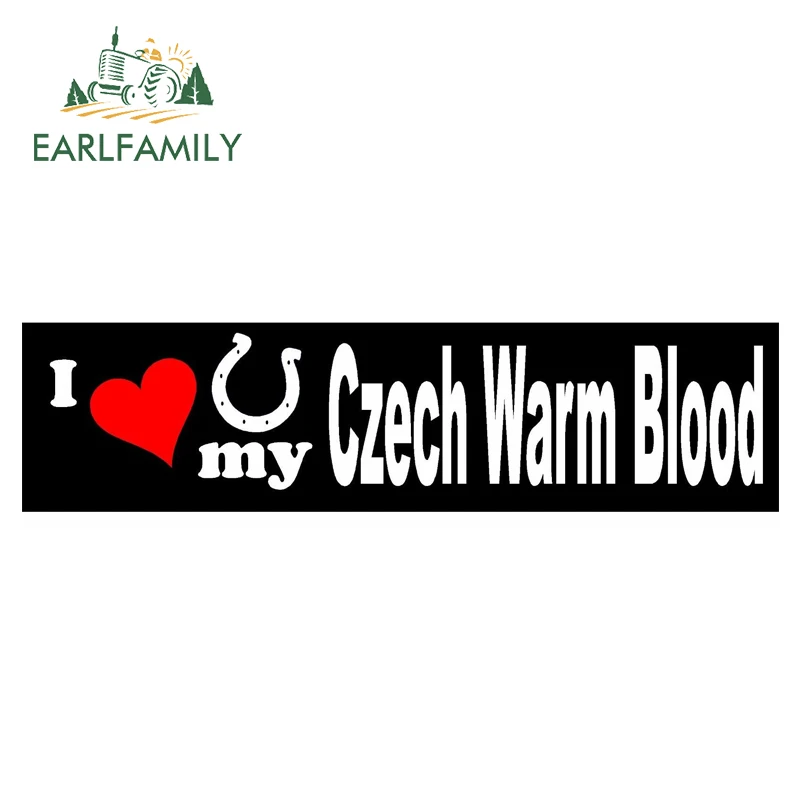 EARLFAMILY 13cm x 3.25cm I Love My Czech Warm Blood Horse Trailer Truck Bumper Decals Car Styling Waterproof Stickers | Автомобили и
