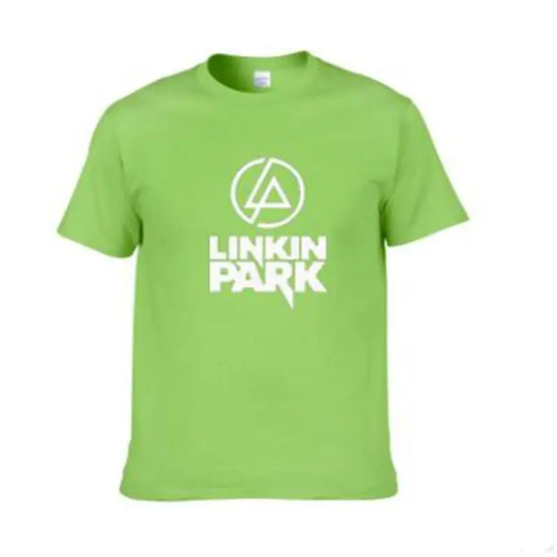 Бежевый Модные футболки с буквенным принтом, футболка Linkin Park Band, женская и мужская летняя и осенняя футболка, футболки - Цвет: Бежевый