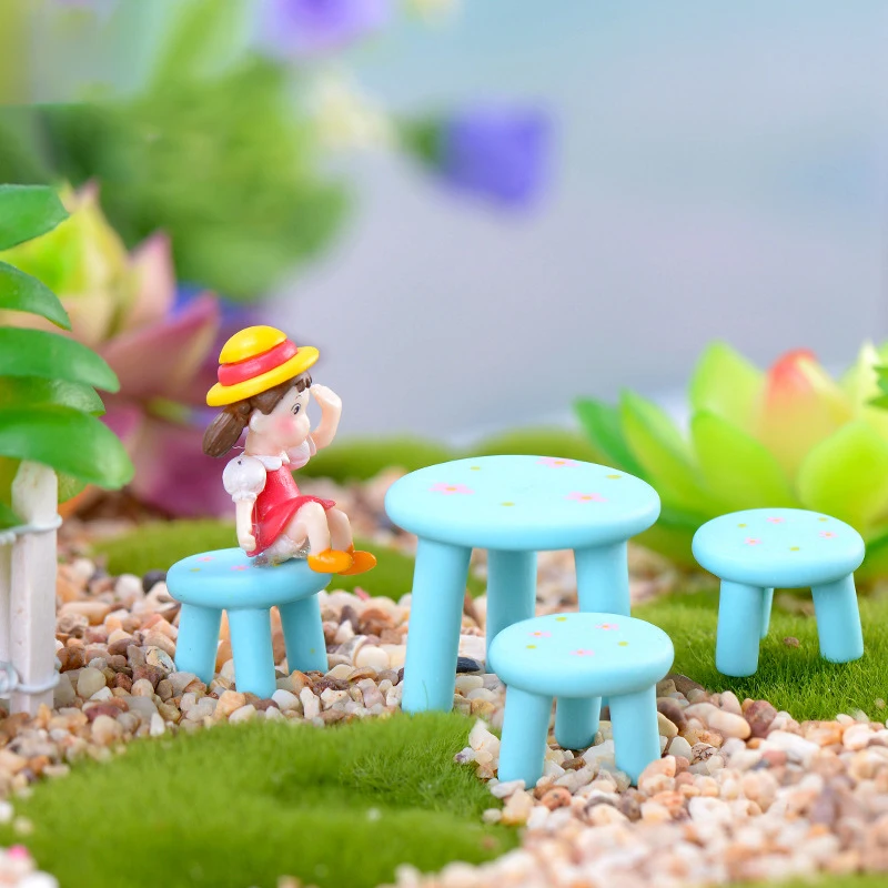 3 шт. смоляное настольное кресло миниатюрный Сказочный домик сад микро