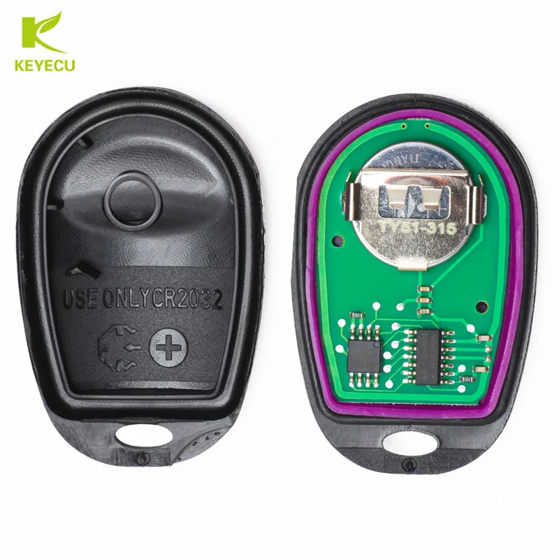 KEYECU Замена дистанционный ключ-брелок от машины FCC ID: GQ43VT20T для TOYOTA Sienna 2004 2005 2006 2007